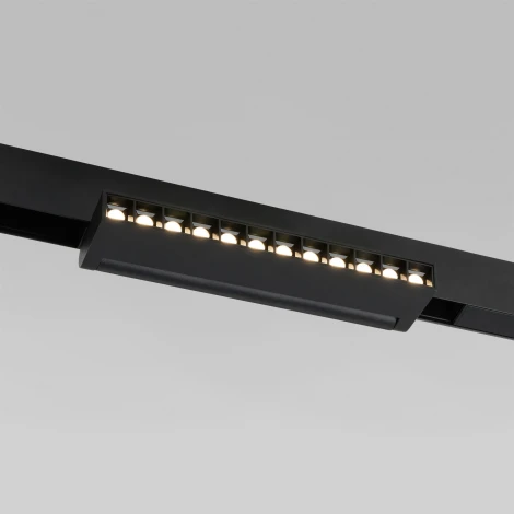 Трековый Wi-Fi светильник магнитный Elektrostandard Slim Magnetic 85195/01 12W 2700-6500K Dim HL02 (черный) (LED, 48V, управление смартфоном, голосовое управление, умный дом - Minimir Home)