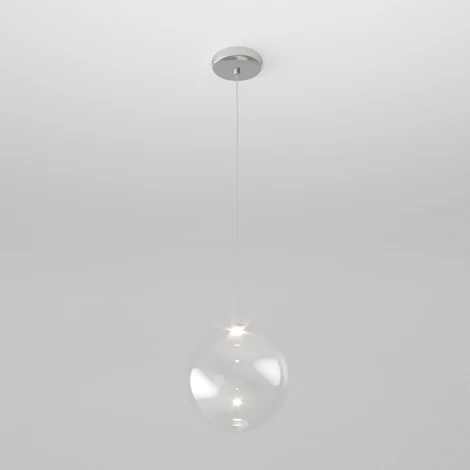 Подвесной светильник светодиодный Eurosvet WONDER со стеклянным плафоном 50230/1 LED прозрачный (на проводе, шар)