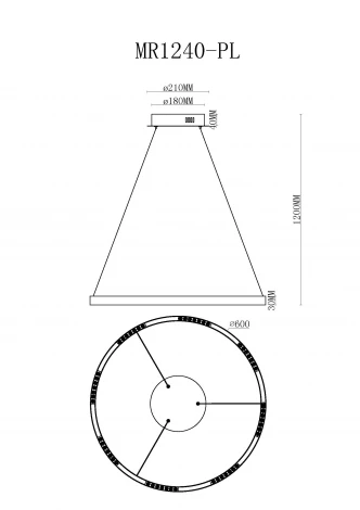 Подвесная люстра MyFar Lucas MR1240-PL (LED, 220V)