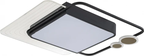 Потолочный светодиодный светильник Escada Meridian 10225/SG LED 75Вт, металл/акрил, черный/золото