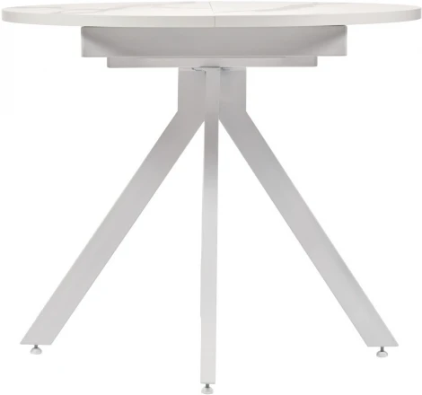 Стол Bradex Home Rudolf круглый раскладной 90-120x90x75см, белый мрамор, белый (RF 0465)