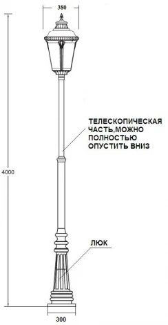 Наземный фонарь Oasis Light MUNICH 2L 79759L A2 Bl (220V, фонарь, IP44)