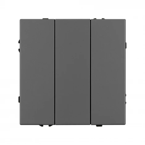 Механизм выключателя трехклавишный непроходной SWT-NOBE-MK03-SFPL-GR (230V, 10A) (Arlight, Серый базальт) 061799