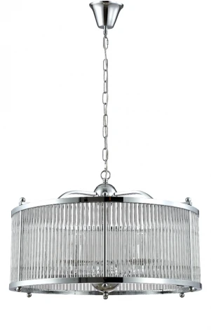 Подвесная люстра Crystal Lux Tadeo SP6 D600 CHROME/TRANSPARENTE (220V, на цепи, круглые)
