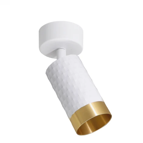 Спот Wolta WSL-GU10/S10WG под лампу GU10 Белый / Золотой CELLA