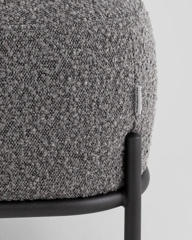 Пуф Стоун ткань букле тёмно-серый Stool Group арт.УТ000040004