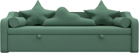 Диван детский прямой Рико (Зеленый/Рогожка) Лига Диванов арт.123679