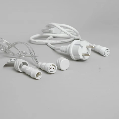 Гирлянда Занавес Облегченный 2 x 1 м белый 220В, 200 LED, провод прозрачный ПВХ, IP54 Laitcom PCL200NOT-10-2W