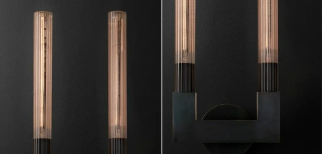 Бра Rh Cannelle Wall Lamp Double Sconces Black ImperiumLoft 44,761 (147874-22) (220V)