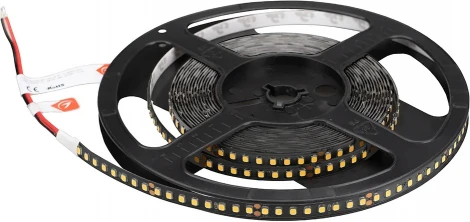 Светодиодная лента RT-A160-BLACK-8mm 24V Warm3000 (12 W/m, IP20, 2835, 5m) (Arlight, высок.эфф.150 лм/Вт) 029426(2)