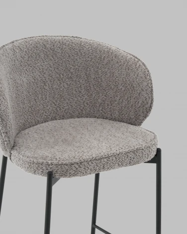 Стул полубарный Тисдейл букле серый Stool Group арт.УТ000041695