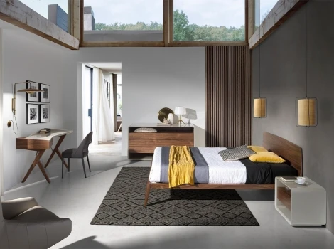 Прикроватная тумбочка 7134/MB2202NS из ореха и лакированного МДФ Angel Cerda арт.157600