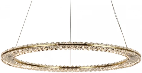 Подвесной светильник Newport 8240 8241/800 gold NEW (LED, 220V, хрусталь, на тросе, кольцо)