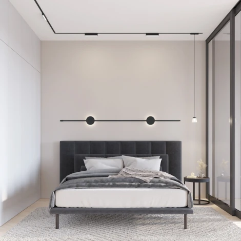 Трековый светильник магнитный 48V Denkirs Air Linear DK5300-BK (LED)