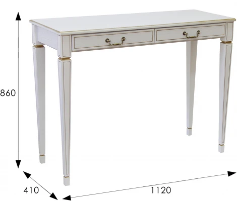 Консоль Васко В 91Н белый ясень/золото от фабрики Mebelik