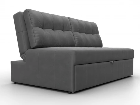 Диван прямой Лига-107 (140) (ЛДСП,Брус,Фанера,Замша/Серый) Лига Диванов 134930