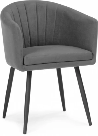 Стул на металлокаркасе Woodville Валета темно-серый / черный