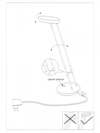 Офисная настольная лампа Eglo Gexo 93076