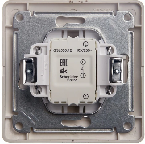 Выключатель встраиваемый одноклавишный (платина) Systeme Electric Glossa GSL001212