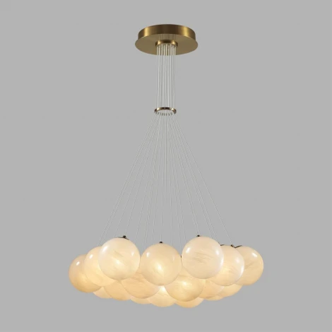 Подвесной светильник Odeon Light Magia 7109/19 металл/стекло/бронза/белый E14 19*5W 220V