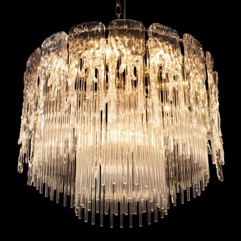 Подвесная люстра Loft It Florida 10298/600 French gold (220V, хрусталь, на цепи, круглые)