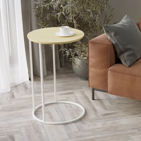 Стол придиванный Остин дуб янтарный/белый Mebelik 008954