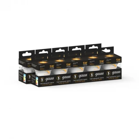 Лампочка светодиодная GU10 5 Вт 410 lm 2700K теплое белое свечение Gauss 101506105