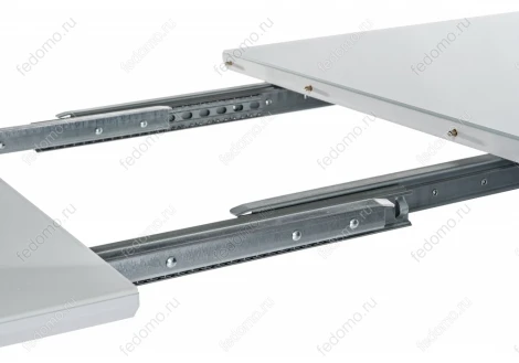 Стеклянный стол Woodville Серсея белый / дуб монтана 462079