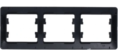 Рамка на 3 поста (антрацит) Systeme Electric Glossa GSL000703