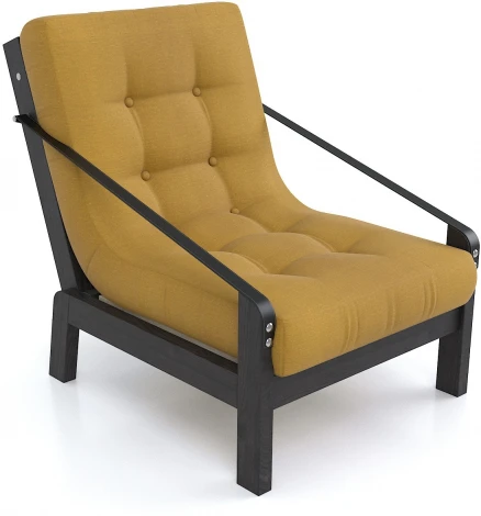 Кресло Arsko Локи венге желтая рогожка