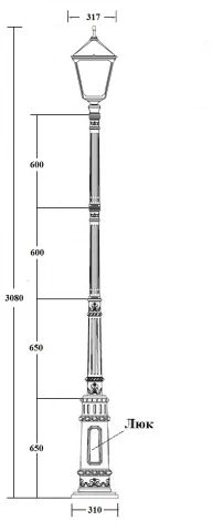 Наземный фонарь Oasis Light QUADRO XL 79910XL E7 Bl (220V, фонарь, IP44)