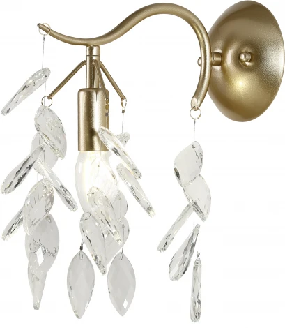 Бра Favourite Brillo 3003-1W (220V, хрусталь, подвески, лепестки, листья, ветки)