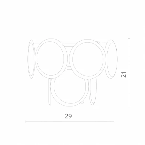 Настенный светильник каскадный Divinare Chloe 7566/01 AP-1 (220V, хрусталь)