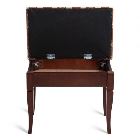 Банкетка Ретро М с ящиком средне-коричневый, ткань полоса коричн. Mebelik 009372