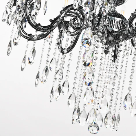 Подвесная люстра Bohemia AL7901 AL79101/8/250 B NB (220V, подвески, на цепи, подсвечник, свеча)