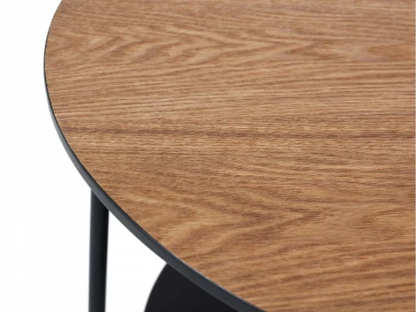 Стол журнальный Genua round ОГОГО 803379 (коричневый, черный)