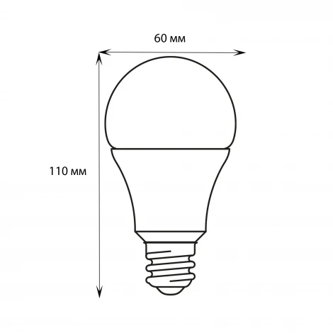 Лампочка светодиодная груша белая E27 9W 3000-4000K Uniel LED-A60-9W/WW+NW/E27/FR PLB01WH