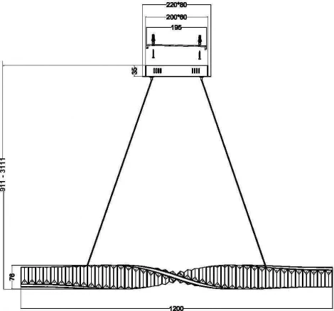 Подвесной светильник Maytoni Krone P097PL-L36BS3K (LED, 220V, на проводе)