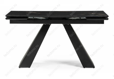 Стеклянный стол Woodville Торвальд обсидиан / черный 474325