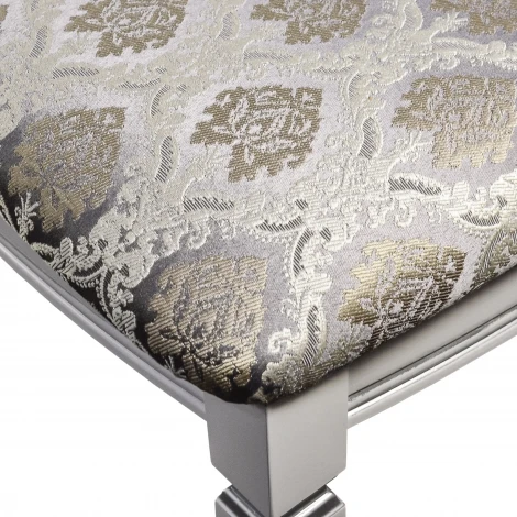 Банкетка Васко В 106Н белый/серебро, Маркус серебро от фабрики Mebelik