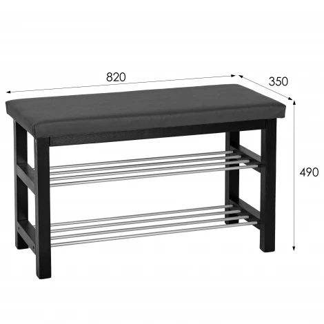 Банкетка BeautyStyle 4 венге/экокожа серый Mebelik 000589