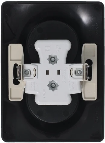 Розетка встраиваемая двойная без заземления (антрацит) Systeme Electric Glossa GSL000720