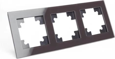 Рамка на 3 поста (коричневый) Stekker Катрин 39537
