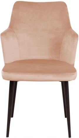 Стул с подлокотниками Top Concept Hunt, бархат бежевый 5 / черный конус