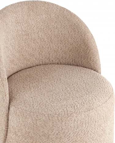 Пуф Loreen вращающийся букле капучино Stool Group (арт.УТ000039105)