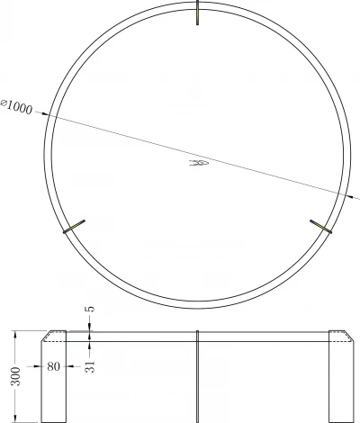 Стол журнальный d100*30см Garda Decor арт.KFG203