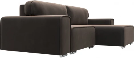 Диван угловой Лига-029 правый угол (Коричневый/Велюр) Лига Диванов арт.121927