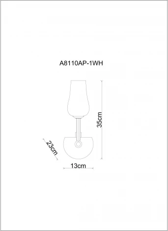 Бра Arte Lamp Biancaneve A8110AP-1WH