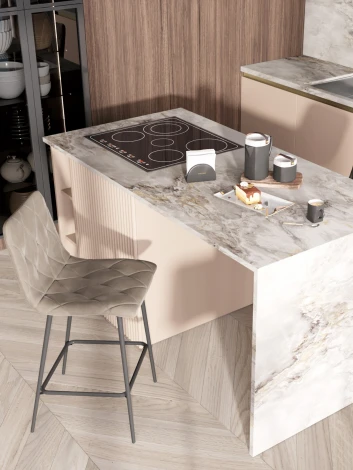 Стул полубарный Одди Diamond велюр темно-серый Stool Group арт.УТ000040901