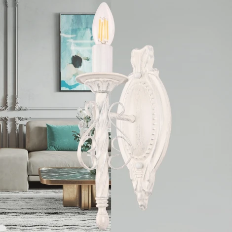 Бра Arte Milano AM342620 342620/1W WT+SL (220V, подсвечник, свеча)